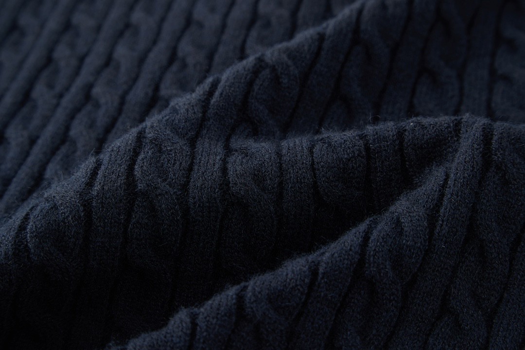 MIU MIU 缪缪 羊绒针织Polo领毛衣 针织衫 长袖 蓝色 MML977-13KX-F0008-S-OOO