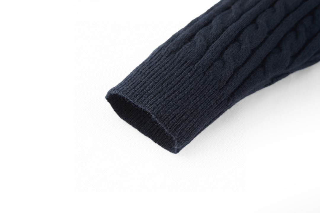 MIU MIU 缪缪 羊绒针织Polo领毛衣 针织衫 长袖 蓝色 MML977-13KX-F0008-S-OOO