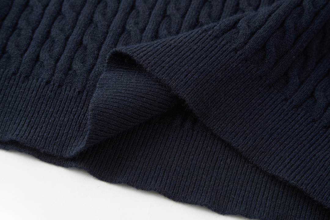 MIU MIU 缪缪 羊绒针织Polo领毛衣 针织衫 长袖 蓝色 MML977-13KX-F0008-S-OOO