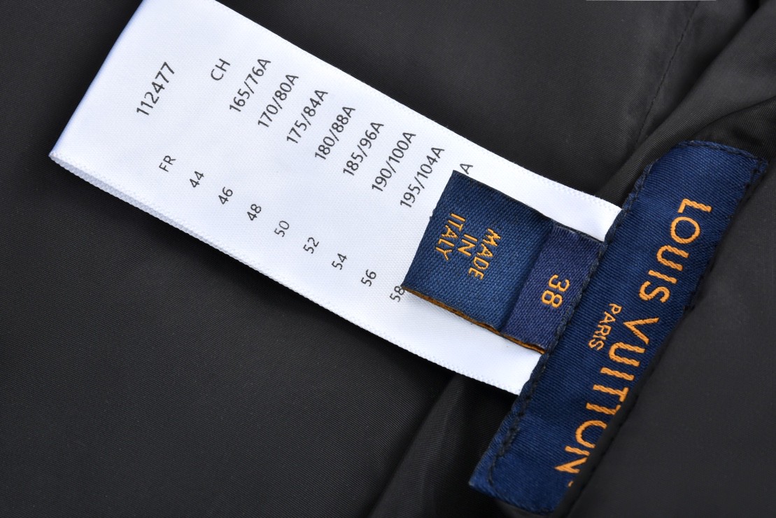 LOUIS VUITTON 路易威登 浮雕压花双面两穿拉链立领羽绒服 外套 长袖 黑色