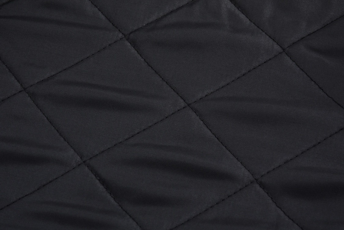 PRADA 普拉达 logo徽标拉链牛仔外套 夹克 棉服 长袖 黑棕色 GEB268-142D-F0631-S-OOO