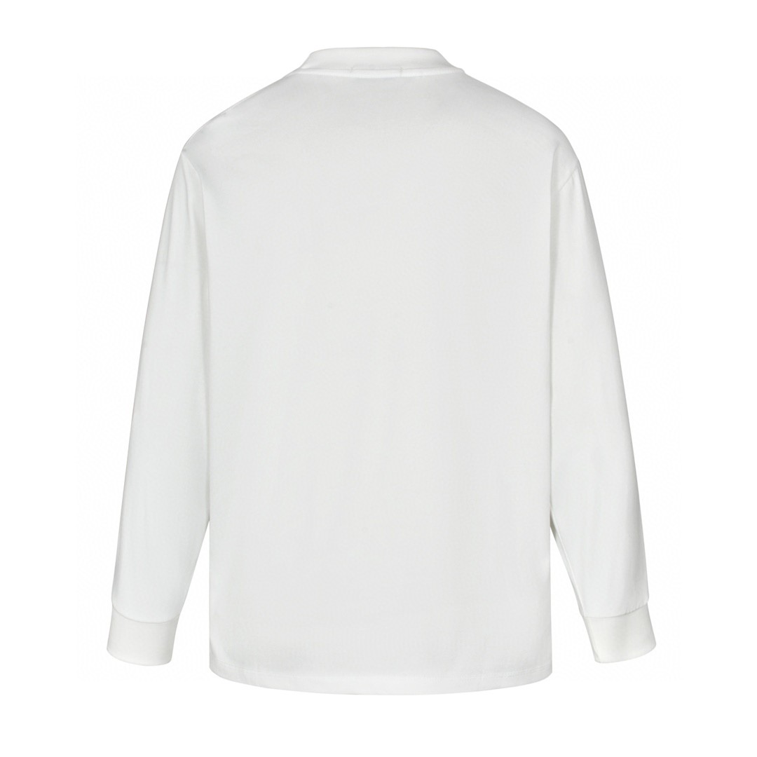 MIU MIU 缪缪 刺绣字母logo圆领T恤 长袖 黑色 白色