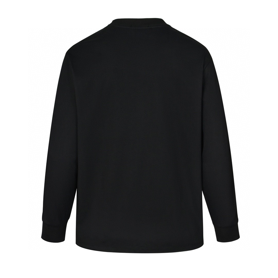 MIU MIU 缪缪 刺绣字母logo圆领T恤 长袖 黑色 白色