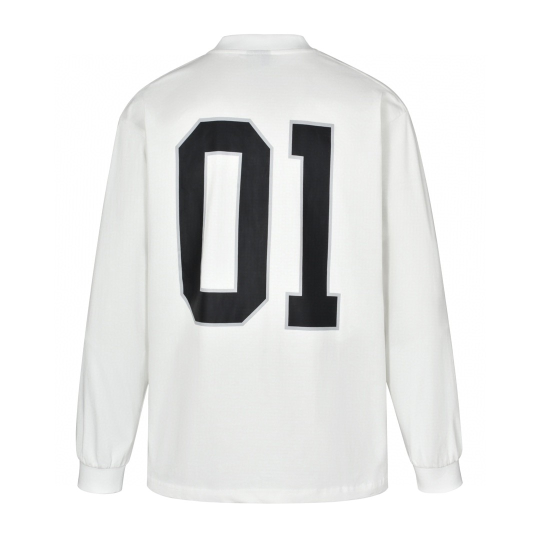 Balenciaga 巴黎世家 字母logo篮球01号印花T恤 长袖 白色