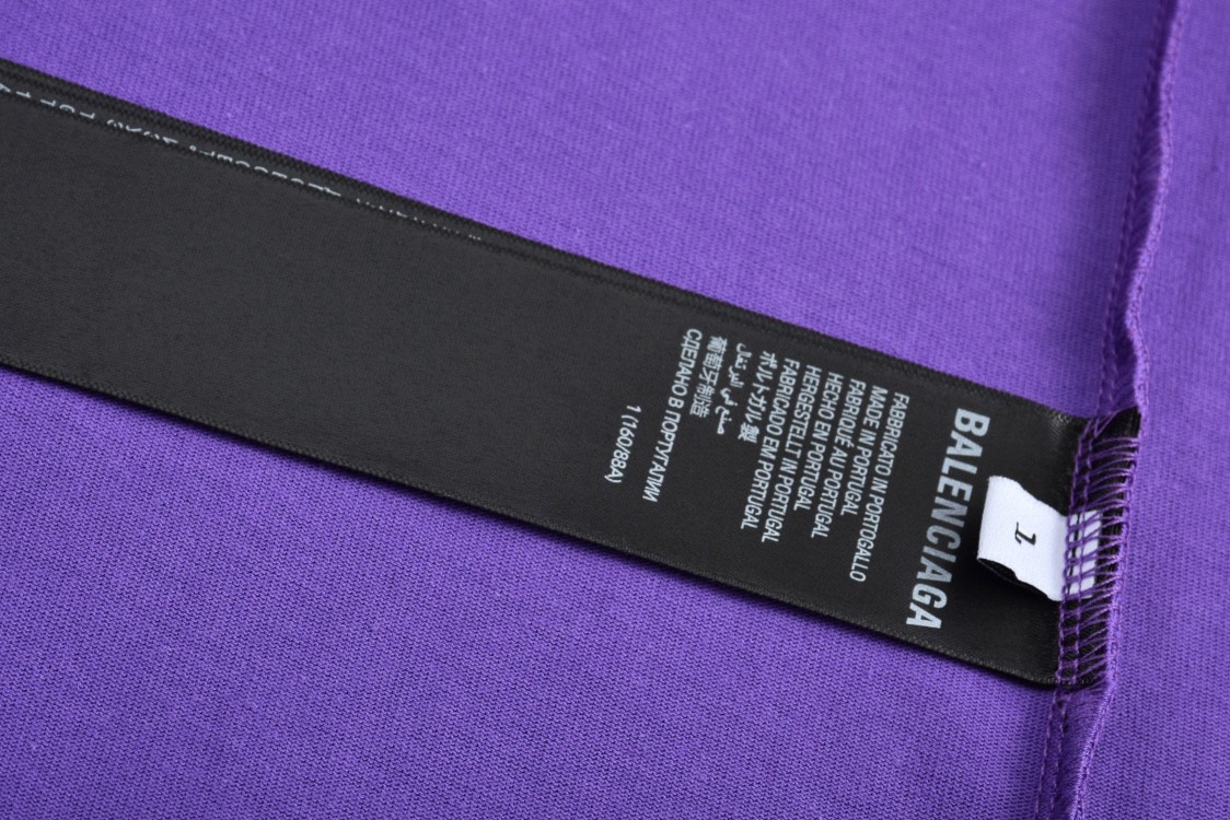 Balenciaga 巴黎世家 字母logo篮球01号印花圆领短袖 T恤 夏季 黑色 白色 蓝色 紫色 787349TRVW91055