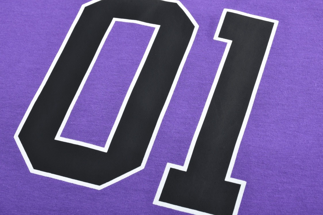 Balenciaga 巴黎世家 字母logo篮球01号印花圆领短袖 T恤 夏季 黑色 白色 蓝色 紫色 787349TRVW91055