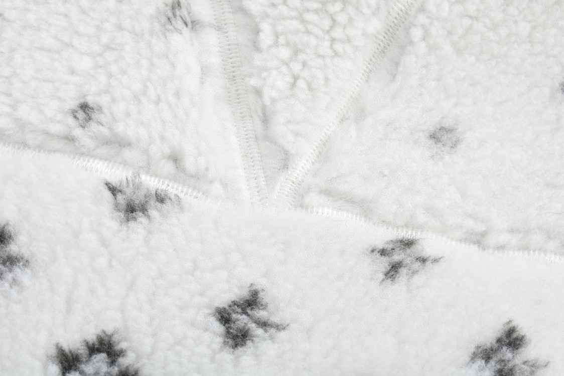 LOUIS VUITTON 路易威登 SKI滑雪系列渐变拉链立领羊羔毛夹克 外套 长袖 白色 1AGBX7