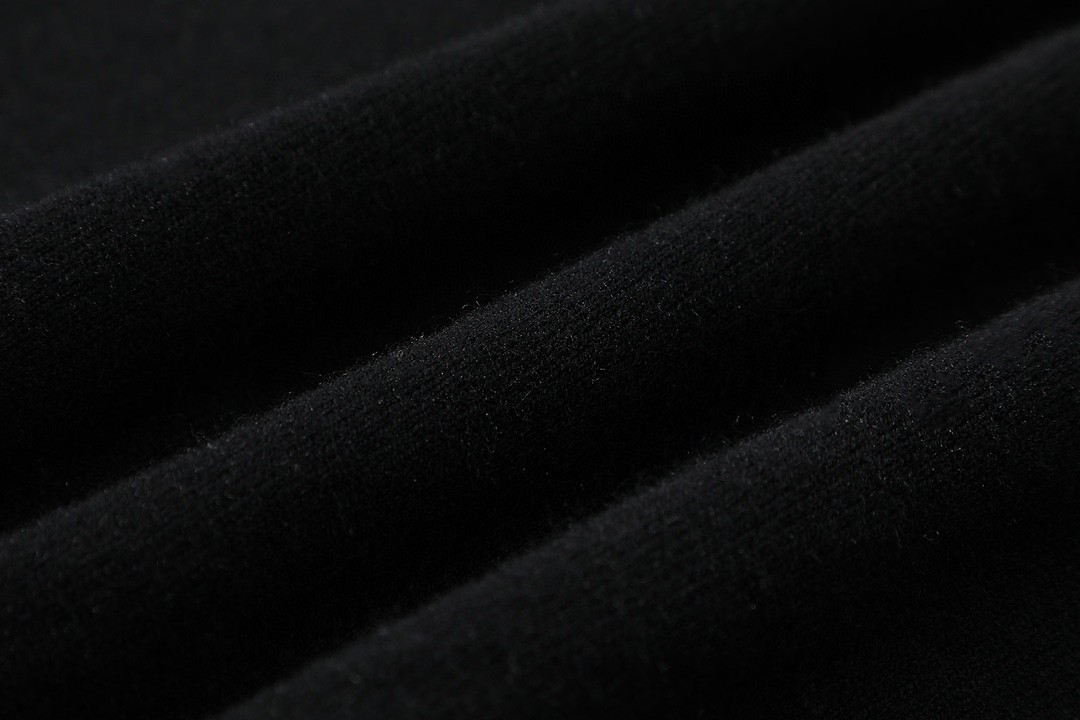 MIU MIU 字母logo徽标羊毛Polo衫 短袖 T恤 夏季 黑色 