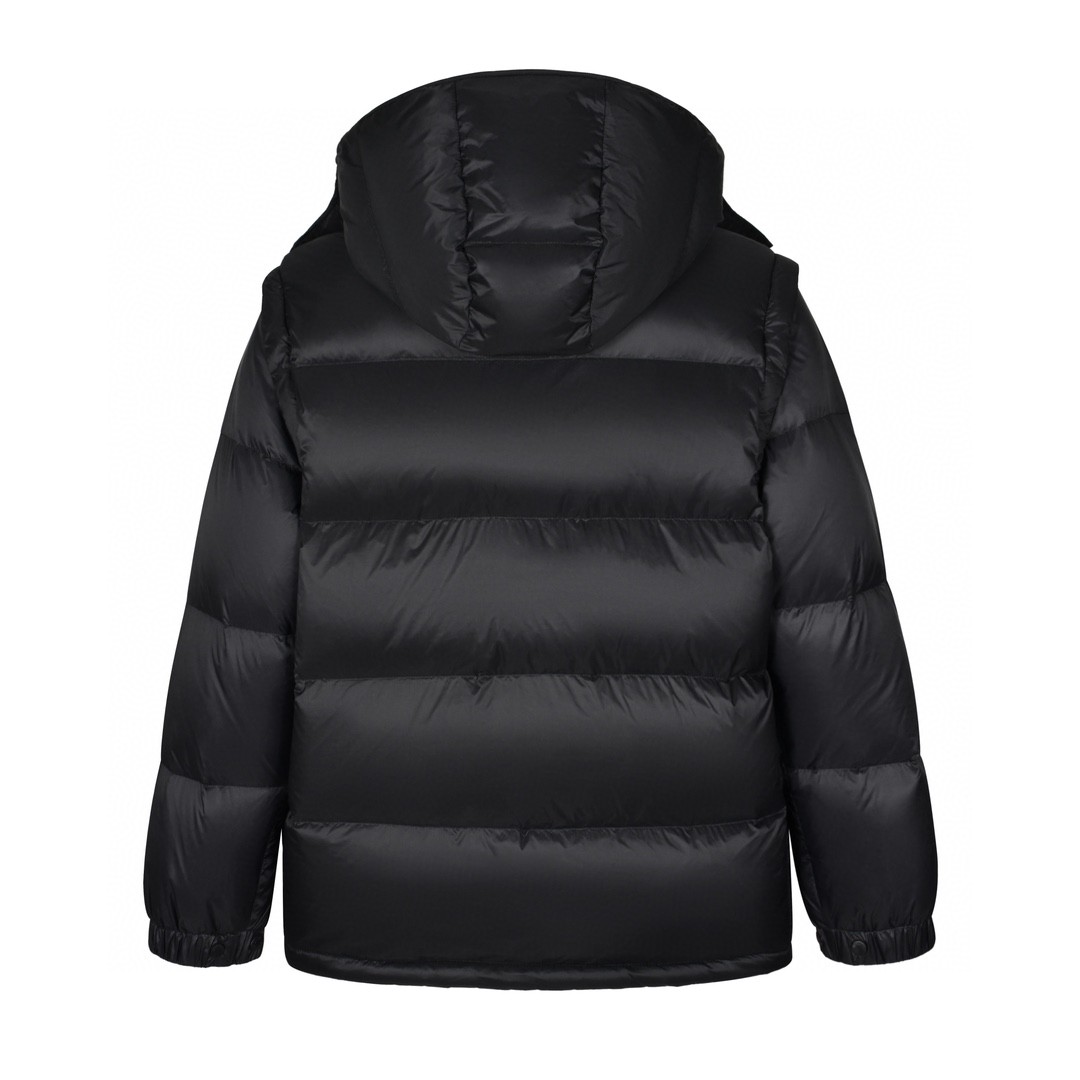 Moncler 蒙口 Cyclone系列 可拆袖两穿设计连帽羽绒服 夹克 保暖 外套 黑色 棕色 J20911A00022596RD689