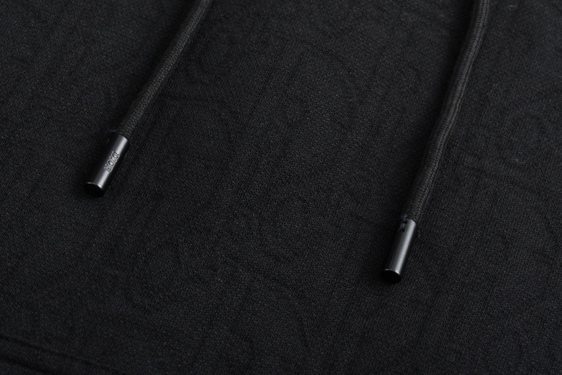 DIOR 迪奥 暗纹字母logo提花连帽卫衣 外套 长袖 黑色 513J626A0978-C900