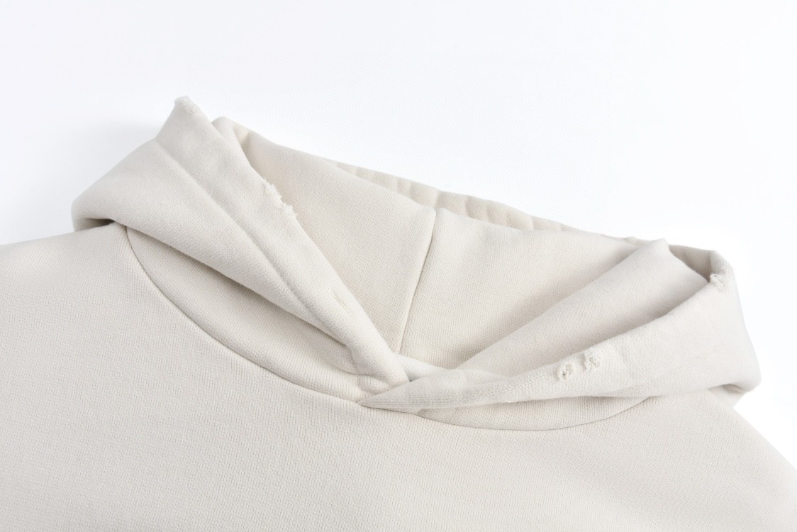 DIOR 迪奥 做旧破洞字母logo印花连帽卫衣 外套 长袖 白色 343J691A0878-C088