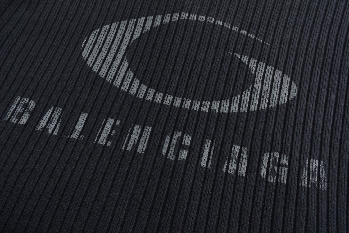 Balenciaga 巴黎世家 卫衣拼接毛衣字母logo印花连帽卫衣 外套 长袖 黑色 809315T3344