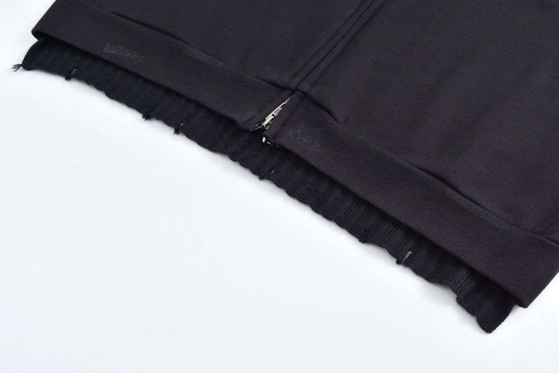 Balenciaga 巴黎世家 卫衣拼接毛衣字母logo印花连帽卫衣 外套 长袖 黑色 809315T3344