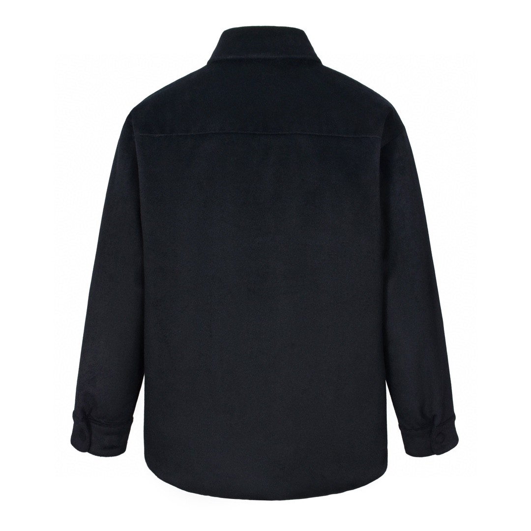 MIU MIU 缪缪 口袋logo徽标羊绒棉服 夹克 外套 长袖 灰色 海军蓝 ML855-13L9-F0031