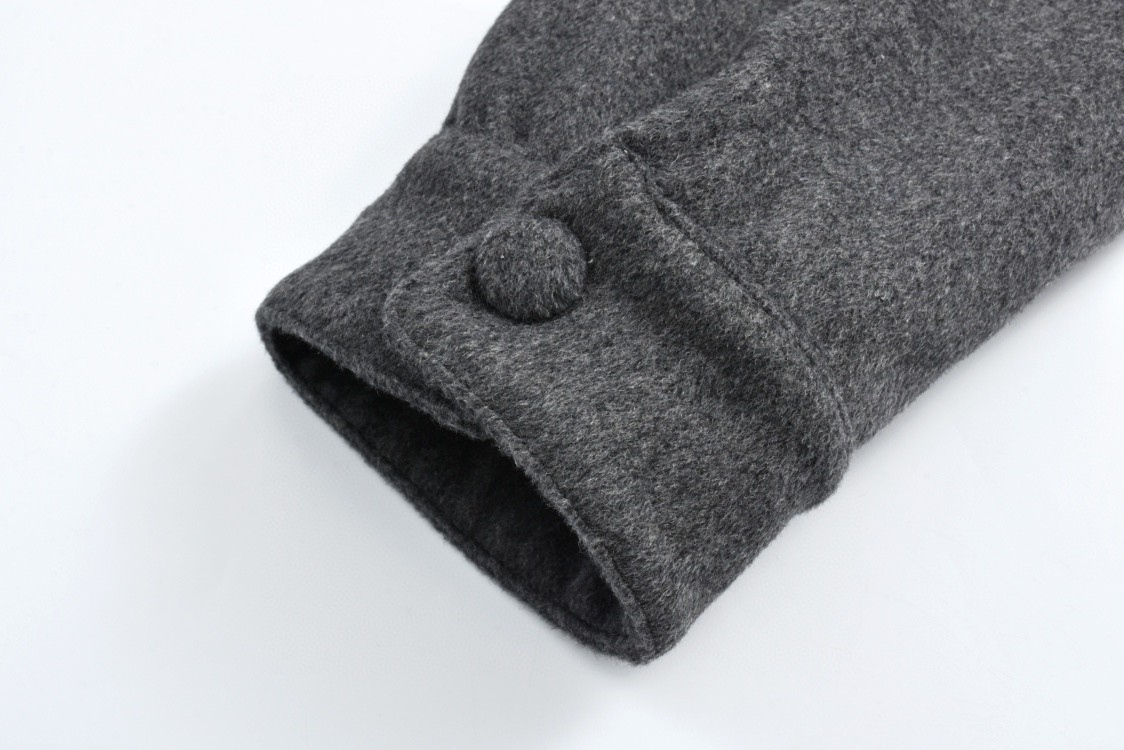 MIU MIU 缪缪 口袋logo徽标羊绒棉服 夹克 外套 长袖 灰色 海军蓝 ML855-13L9-F0031