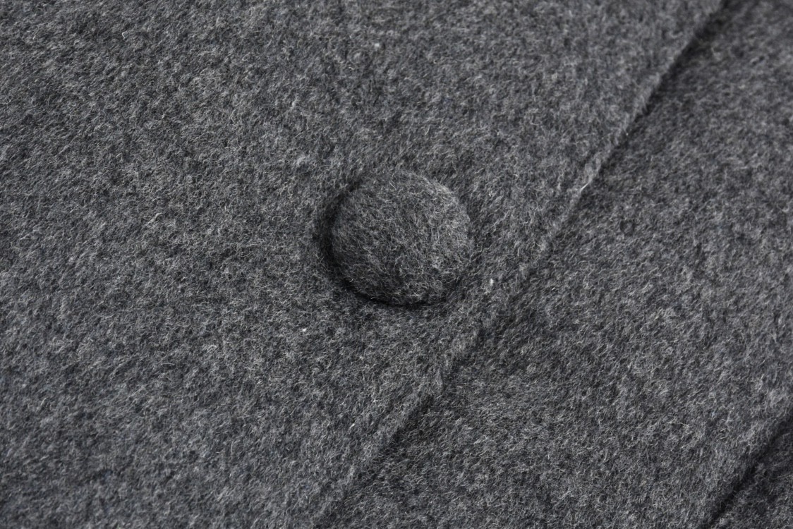 MIU MIU 缪缪 口袋logo徽标羊绒棉服 夹克 外套 长袖 灰色 海军蓝 ML855-13L9-F0031