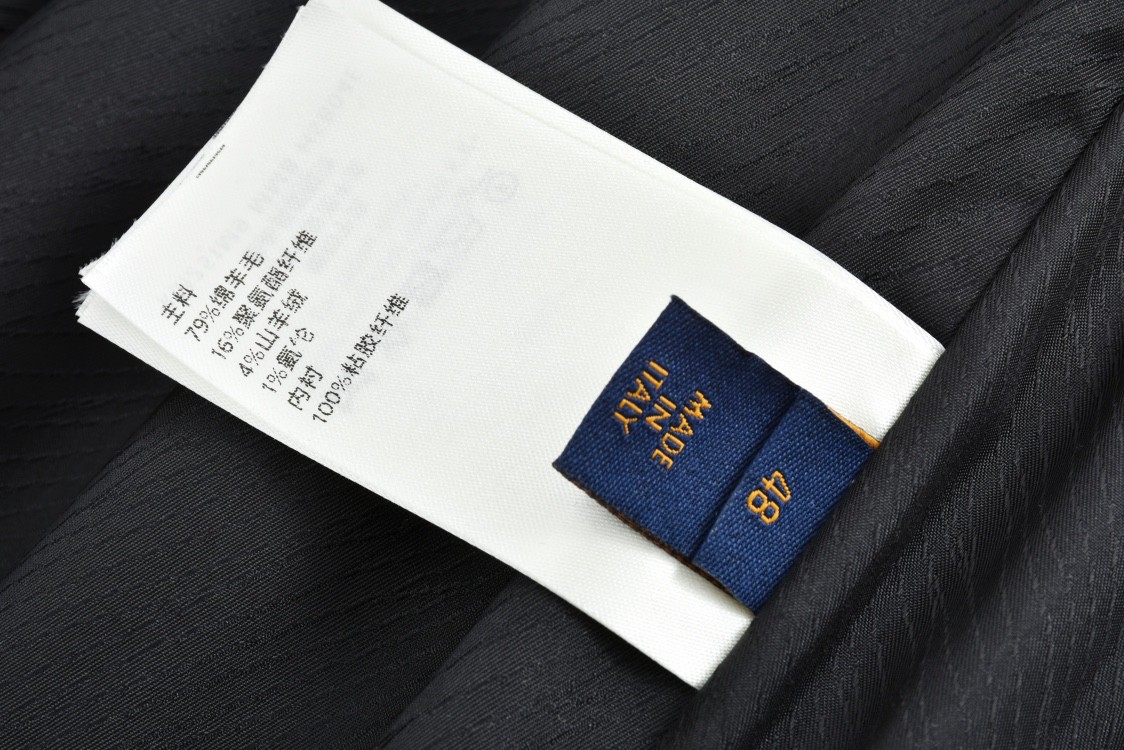 LOUIS VUITTON FW24 路易威登 字母铁标羊毛长裤 休闲裤 裤子 灰色