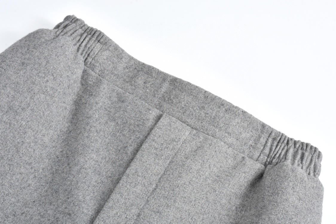 LOUIS VUITTON FW24 路易威登 字母铁标羊毛长裤 休闲裤 裤子 灰色