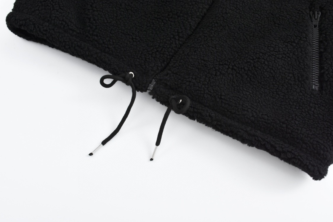 CELINE 赛琳 口袋字母logo羊羔毛泰迪拉链立领夹克 外套 长袖 黑色