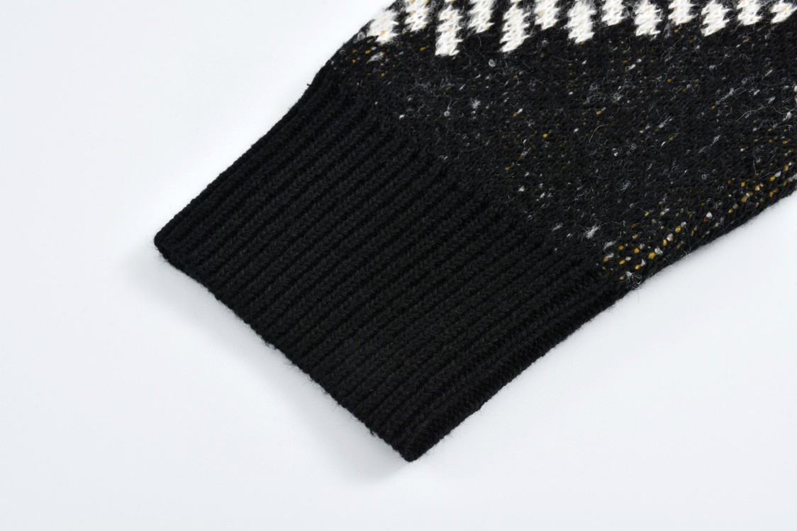 LOUIS VUITTON 路易威登 拼色棋盘格毛衣 长袖 1AGJSR