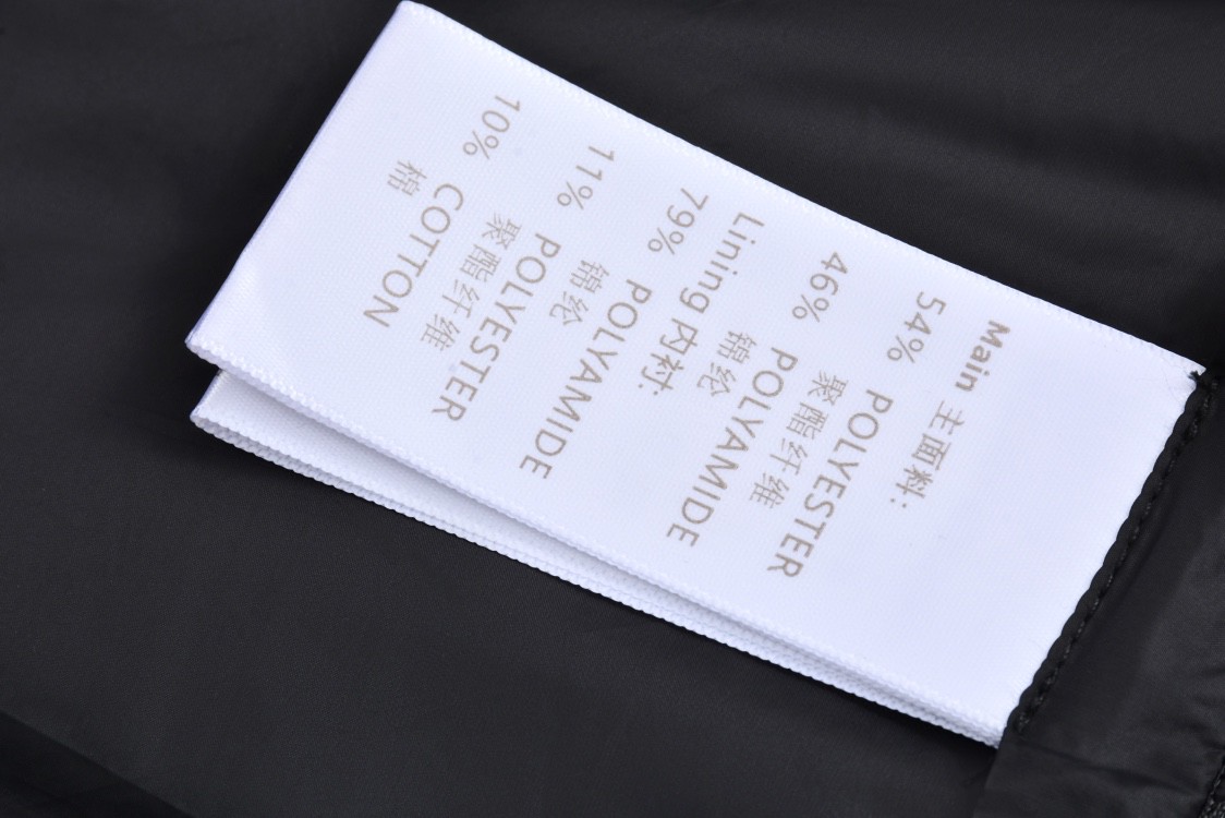 LOUIS VUITTON 路易威登 字母logo暗纹提花连帽羽绒服 外套 长袖 黑色 1AGAEJ