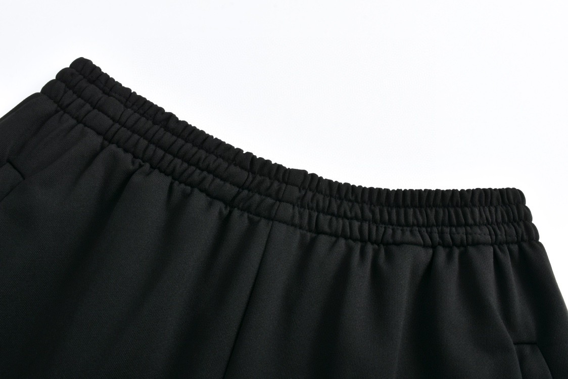 Balenciaga 巴黎世家 刺绣字母logo松紧腰运动裤 长裤 裤子 休闲裤 黑色 