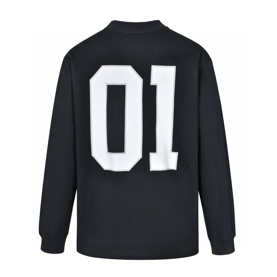 Balenciaga 巴黎世家 字母logo篮球01号印花T恤 长袖 黑色