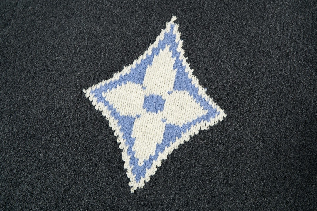 LOUIS VUITTON 路易威登 纯色字母logo印花圆领毛衣 长袖 深灰色 1AGJH7