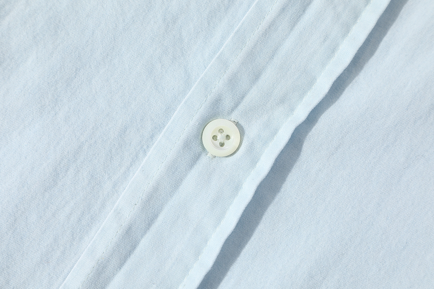 MIU MIU 缪缪 水洗logo贴标单排扣衬衫 外套 长袖 蓝色 GWC120-14UT-F0076-S-OOO