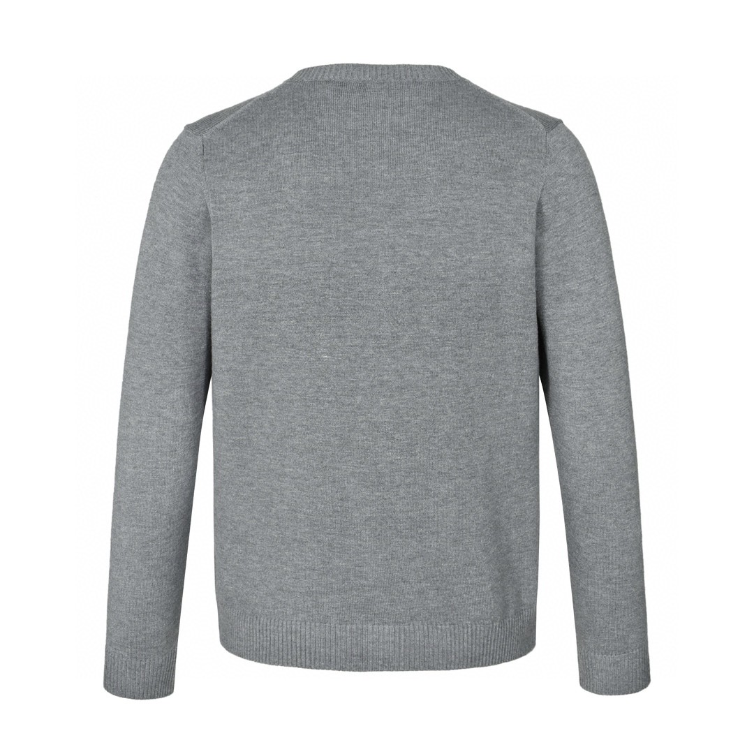 MIU MIU 缪缪 徽标刺绣logo羊绒针织衫 开衫 毛衣 外套 长袖 灰色 黑色