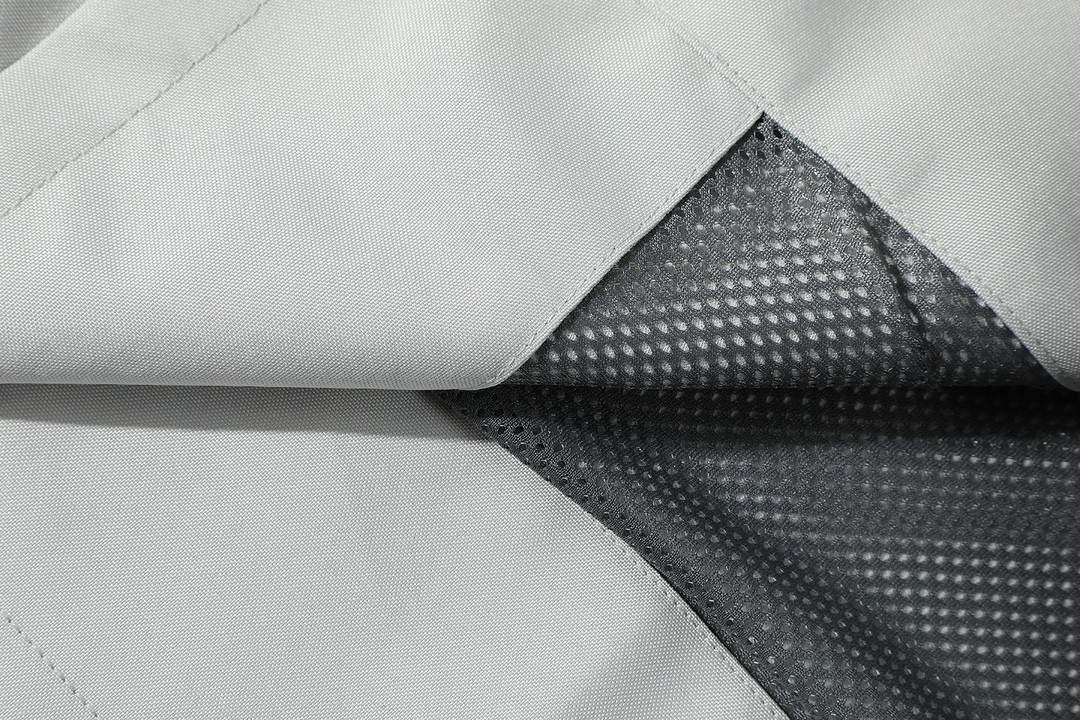 MIU MIU 缪缪 logo字母徽标羊羔毛领拉链冲锋衣 夹克 外套 长袖 白色 钢灰色 ML1093-15RF-F0009-S-OOO