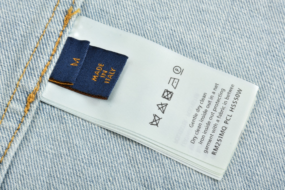 LOUIS VUITTON 路易威登 刺绣字母logo单排扣衬衫 短袖 蓝色 1AGJOP