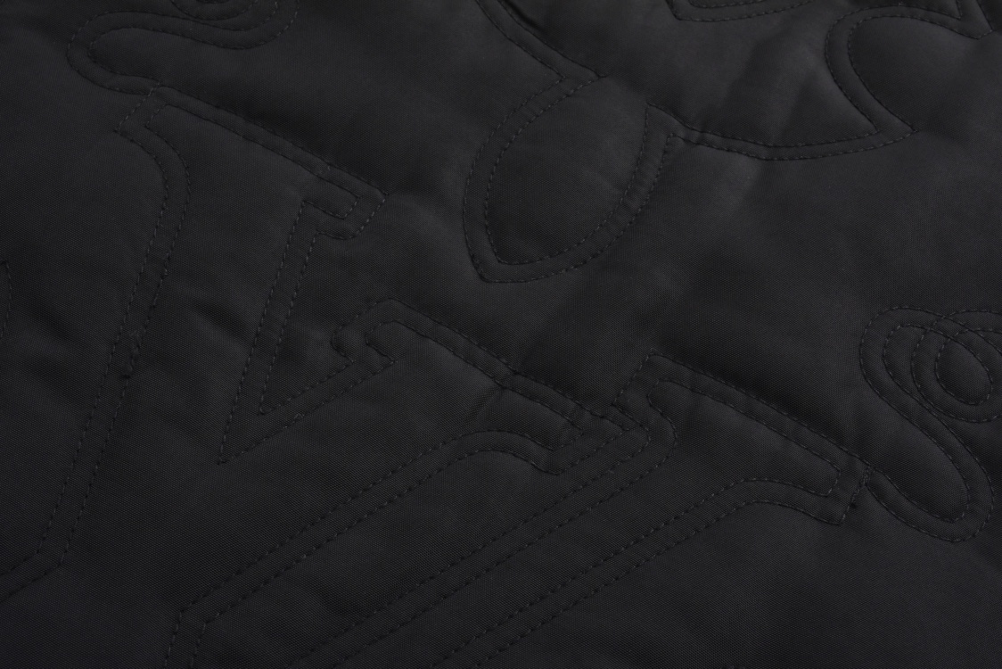 LOUIS VUITTON 路易威登 暗纹刺绣绿松石拉链夹克 外套 黑色 1AFWK0