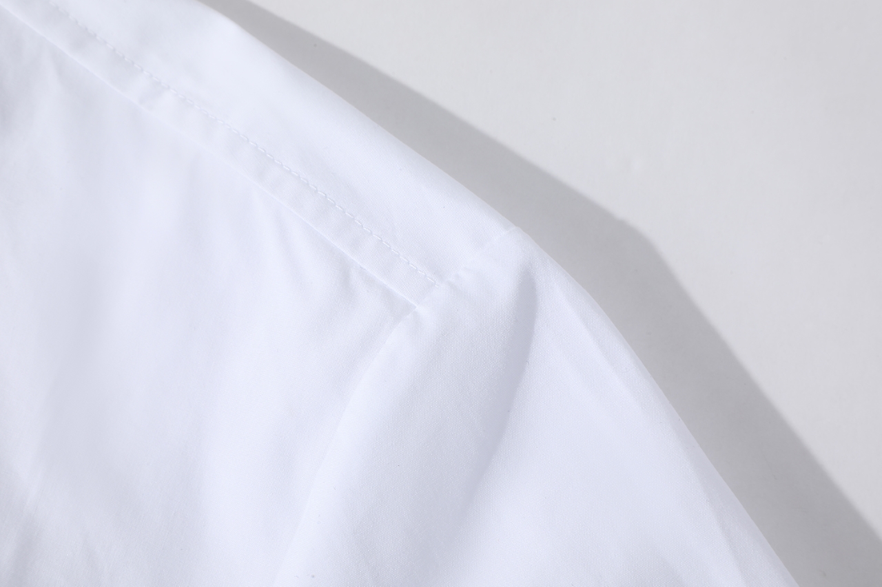 MIU MIU 缪缪 刺绣字母logo单排扣衬衫 长袖 蓝色 白色 MK1884-15UL-F0013-S-OOO