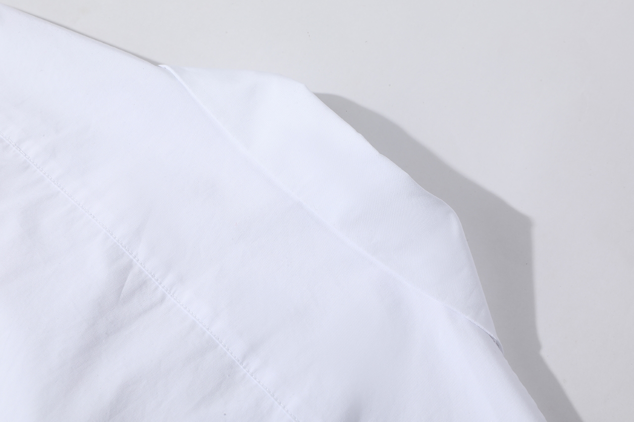 MIU MIU 缪缪 刺绣字母logo单排扣衬衫 长袖 蓝色 白色 MK1884-15UL-F0013-S-OOO