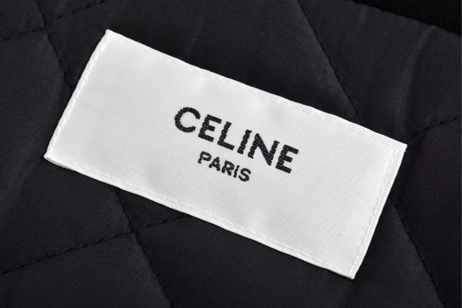 CELINE 赛琳 多口袋字母logo拉链连帽夹克 外套 长袖 黑色 RV0070339-38NO