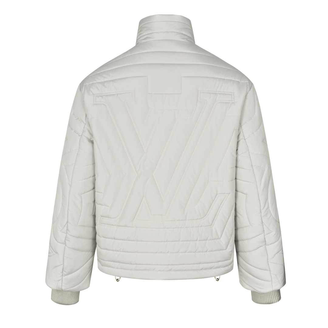 LOUIS VUITTON 路易威登 纯色珩缝刺绣logo拉链立领棉服 夹克 外套 1AGIOO