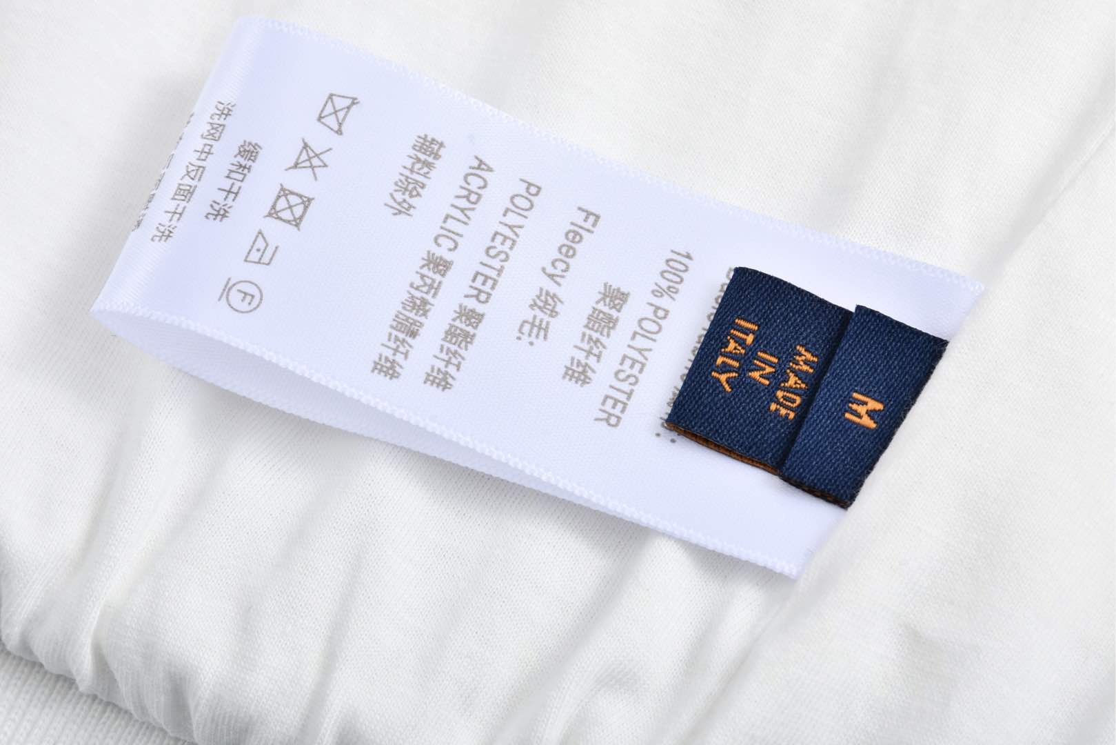 LOUIS VUITTON 路易威登 渐变泰迪羊羔毛拉链立领夹克 外套 长袖 白色 