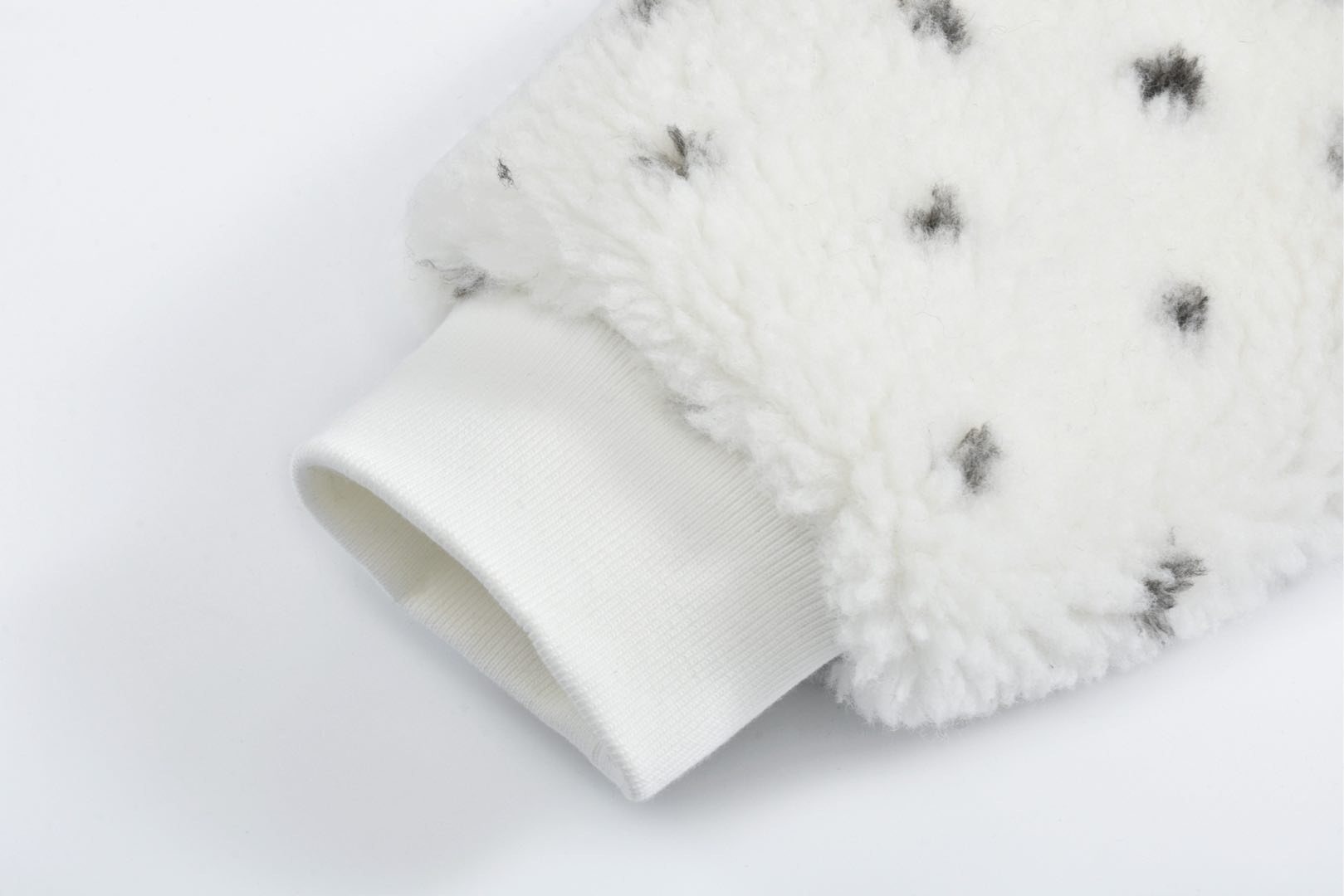 LOUIS VUITTON 路易威登 渐变泰迪羊羔毛拉链立领夹克 外套 长袖 白色 