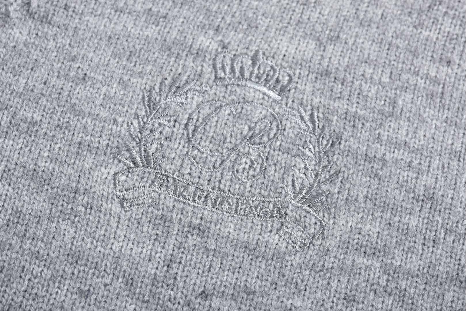 Balenciaga 巴黎世家 假两件衬衫拼接毛衣 长袖 灰色 黑色 809510T1712