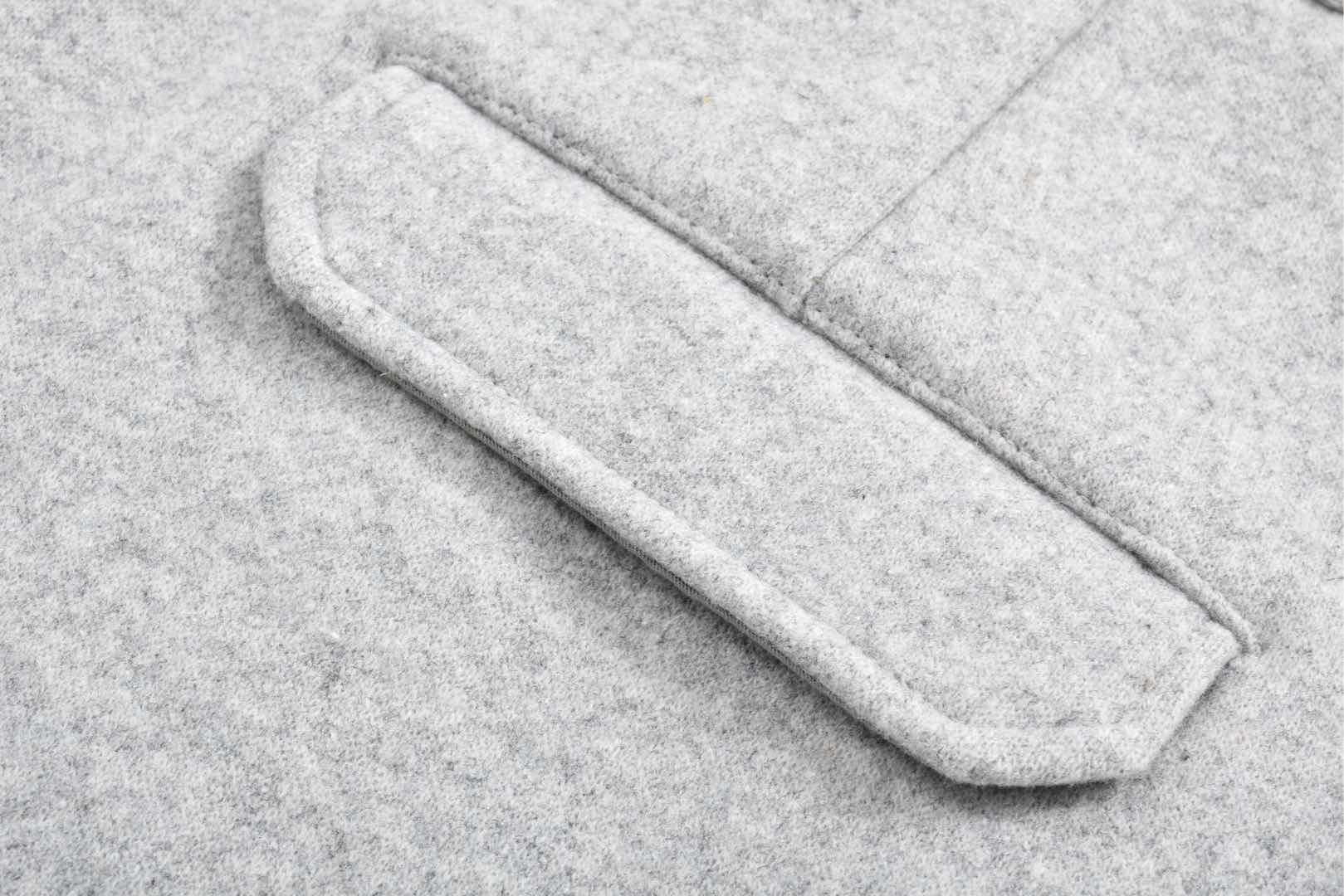 LOUIS VUITTON FW24 路易威登 纯色徽标羊毛长裤 休闲裤 裤子 灰色 1AGJLJ