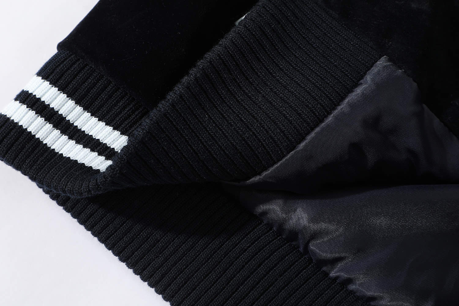 LOUIS VUITTON 路易威登 丝绒珍珠绣花棒球服 夹克 外套 黑色 1AGIMF