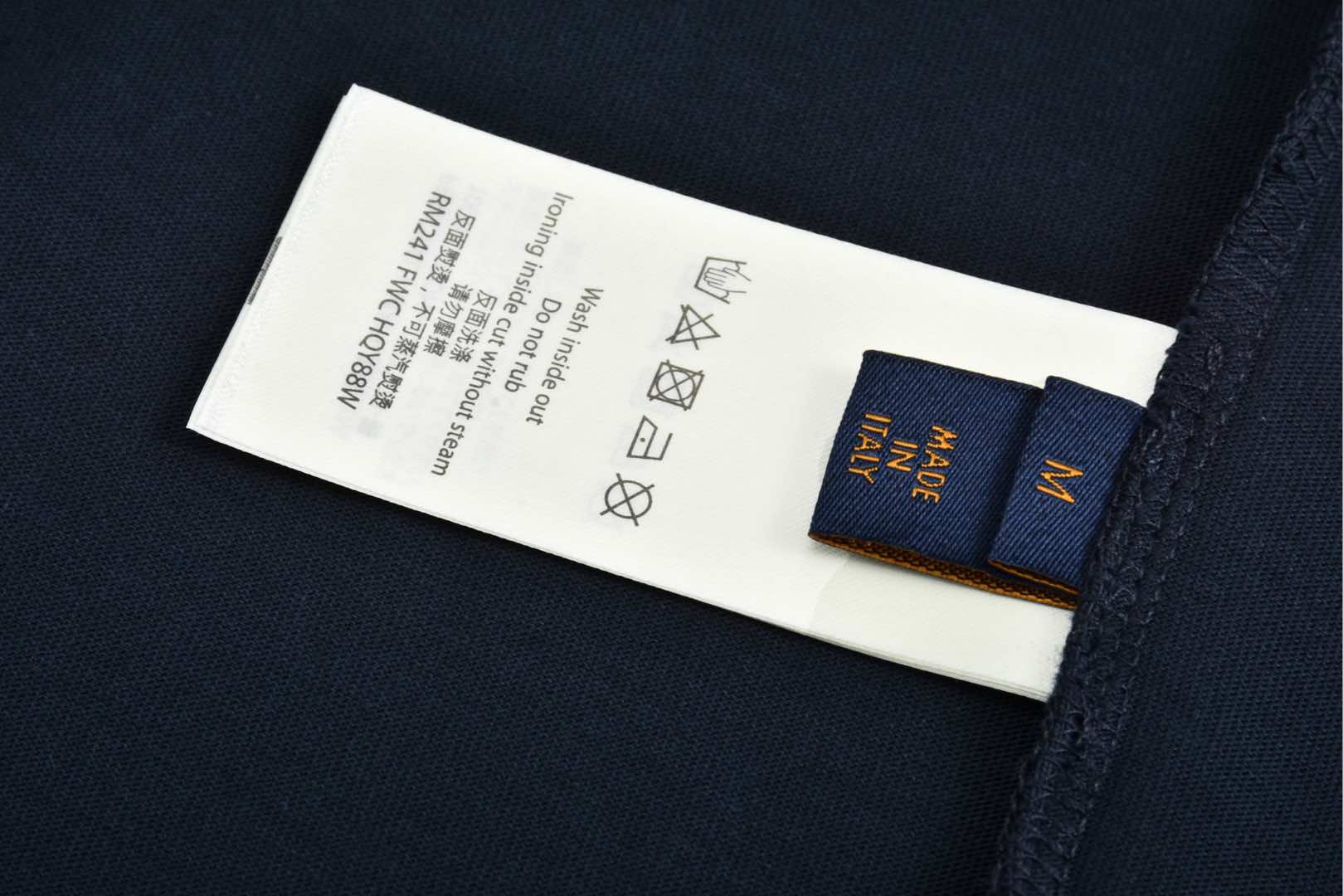 LOUIS VUITTON 路易威登 珠片绣花字母logo圆领短袖 T恤 黑色 白色 1AFR96