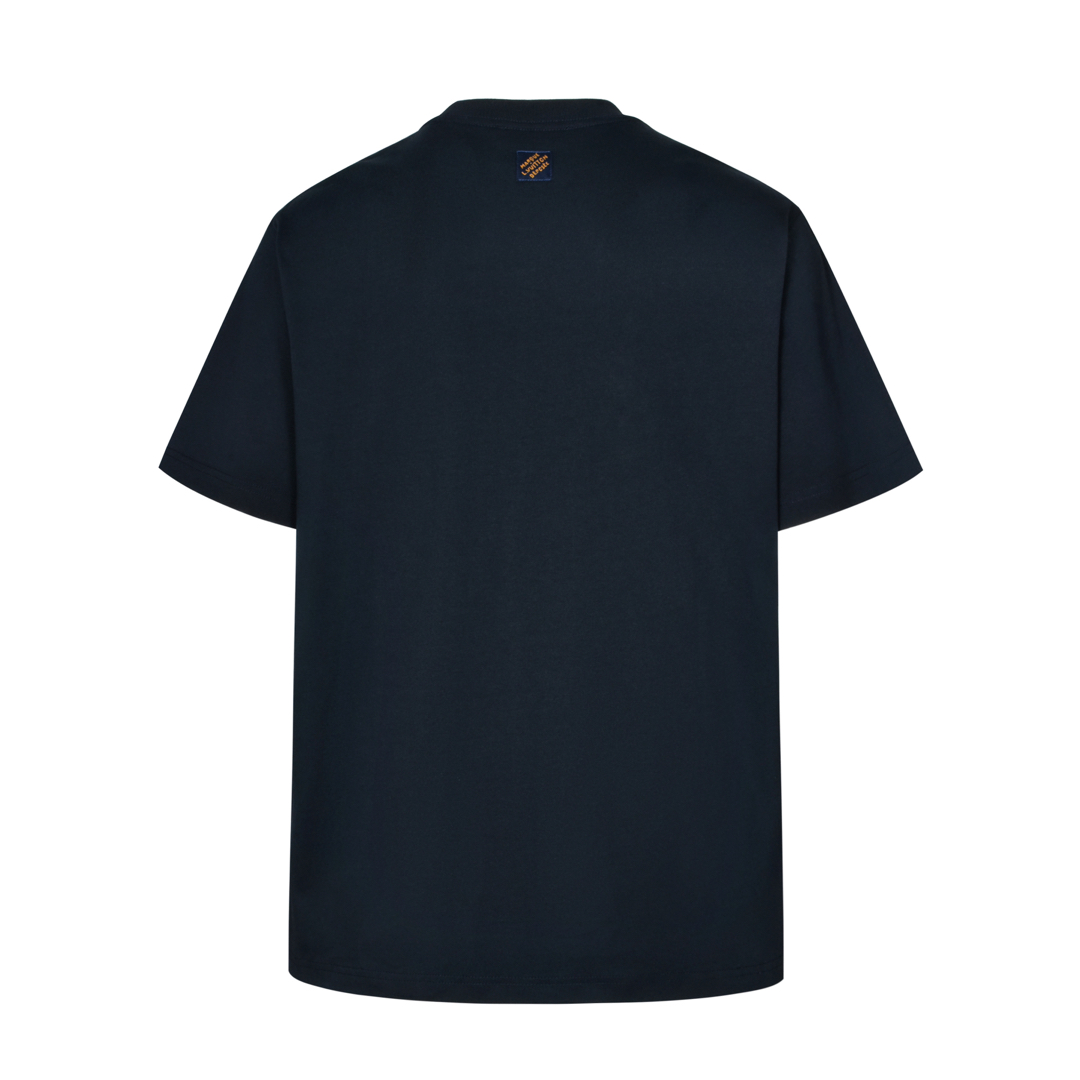 LOUIS VUITTON 路易威登 珠片绣花字母logo圆领短袖 T恤 黑色 白色 1AFR96