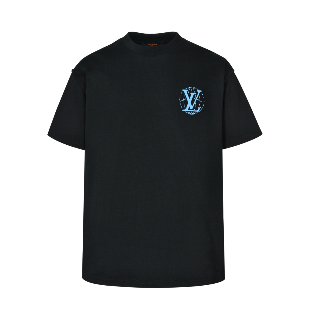 LOUIS VUITTON 路易威登 员工限定字母logo印花圆领短袖 T恤 黑色 白色 