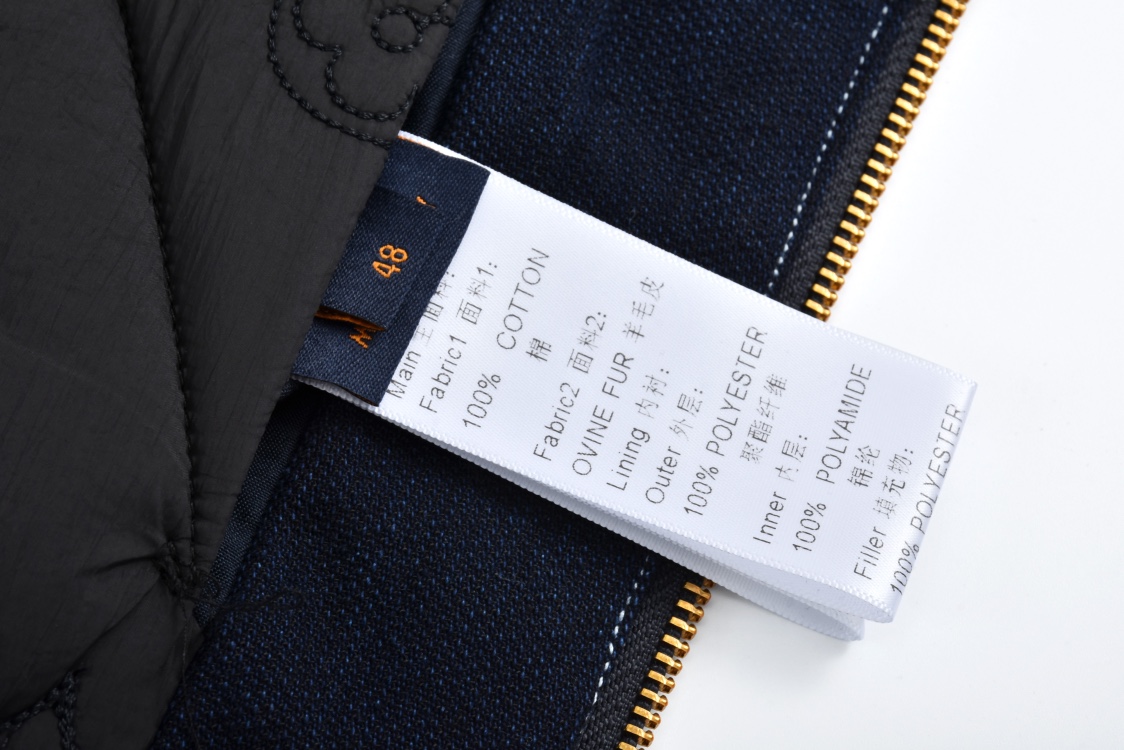 LOUIS VUITTON 路易威登 温斯特毛领拉链牛仔外套 夹克 长袖 蓝色 1AGIO5