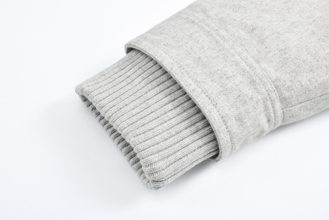 LOUIS VUITTON 路易威登 SKI滑雪系列 徽标翻领毛呢拉链夹克 外套 灰色 1AGIRV 米白色