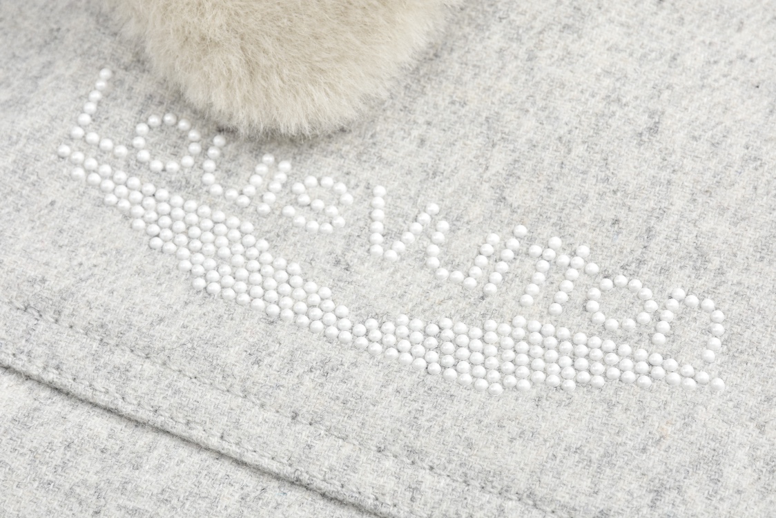 LOUIS VUITTON 路易威登 SKI滑雪系列 徽标翻领毛呢拉链夹克 外套 灰色 1AGIRV 米白色