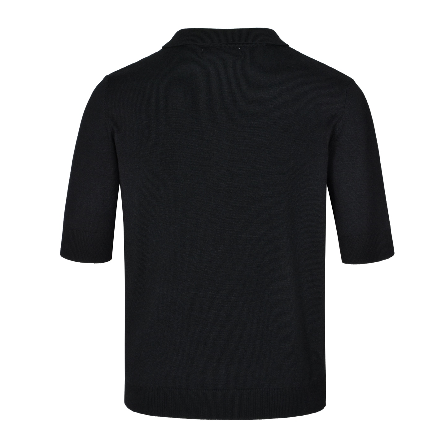 FENDI 芬迪 双F字母logo压花针织Polo衫 T恤 短袖 上衣 黑色 灰色