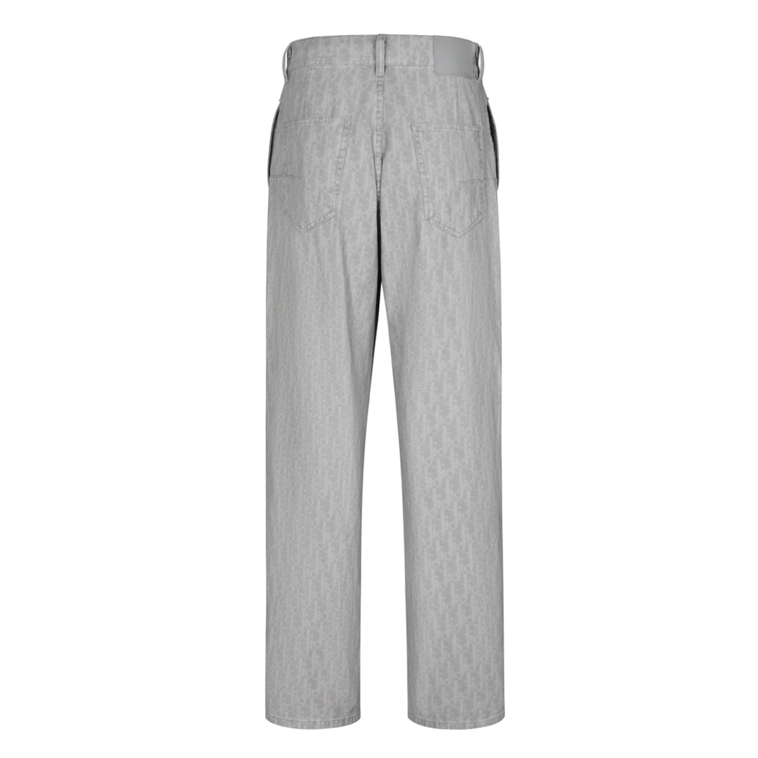 DIOR 迪奥 满印提花牛仔裤 长裤 裤子 灰色 513D191A3001-C880